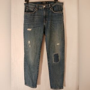 Lauren Ralph Lauren Women's Distressed Patch Jeans.